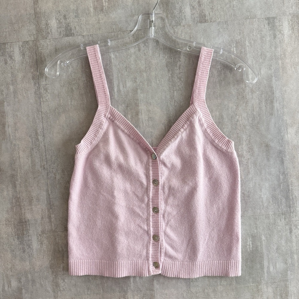 LPA Revolve Button Front Cami Women's Small Pink Tank Top Soft Blush Knit Y2K - Picture 1 of 9